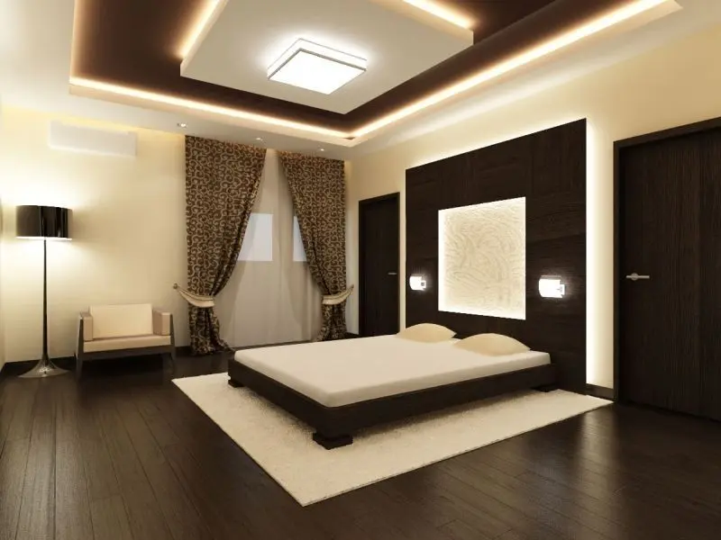 Amenajare dormitor in stil minimalist cu mobilier modern si linii simple in Chisinau